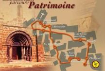 Itinéraire et étapes du parcours patrimoine de Coucouron